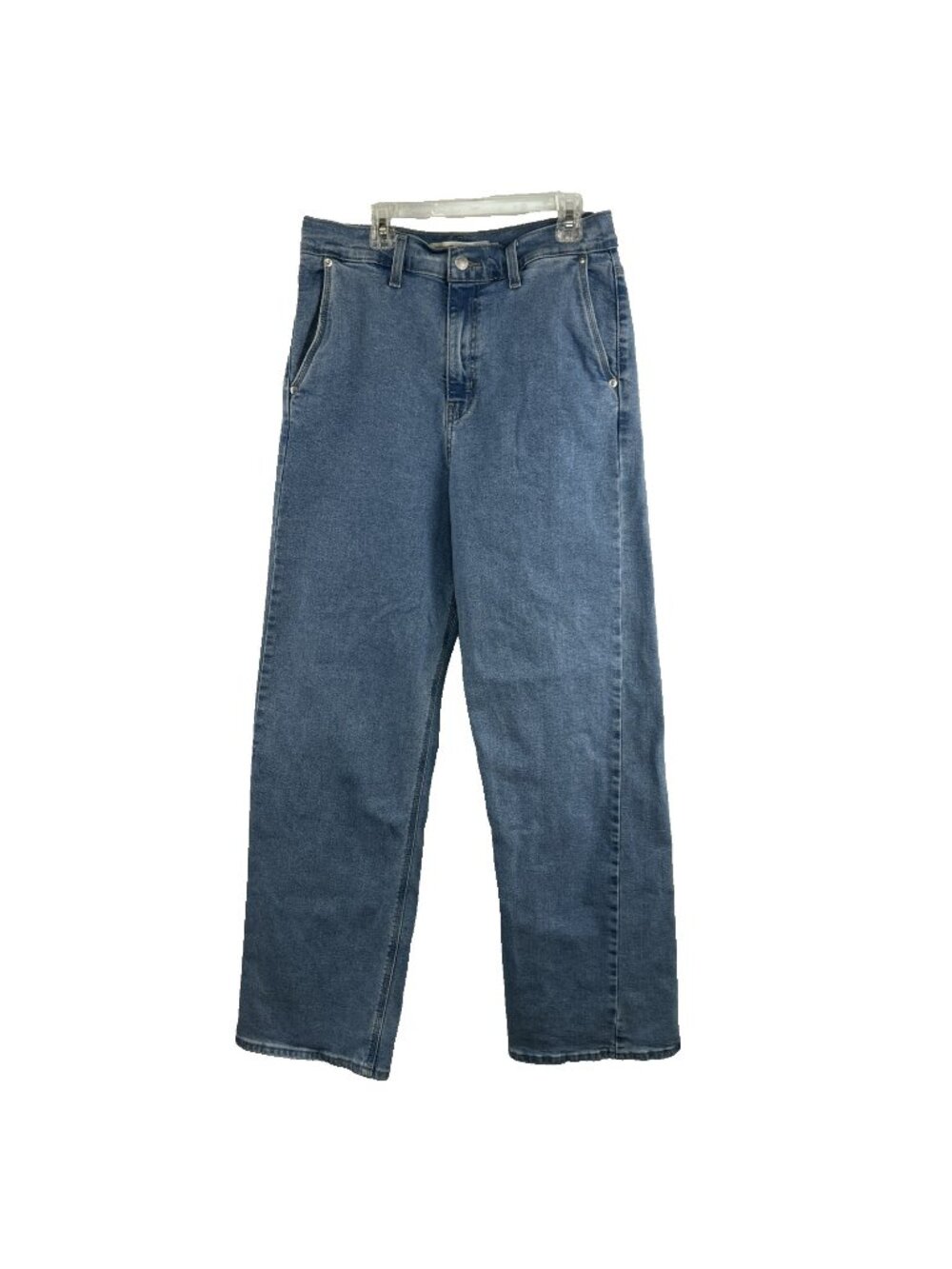 Levi Strauss Signature Sz 8 Heritage High Rise Loose Straight Jeans Light Wash